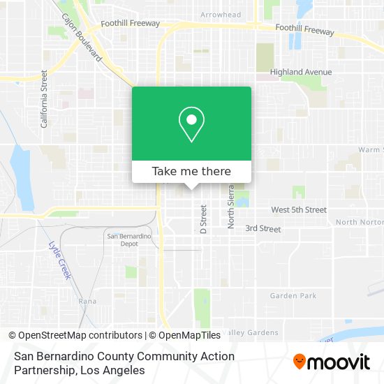 Mapa de San Bernardino County Community Action Partnership