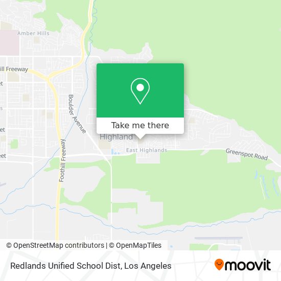 Redlands Unified School Dist map