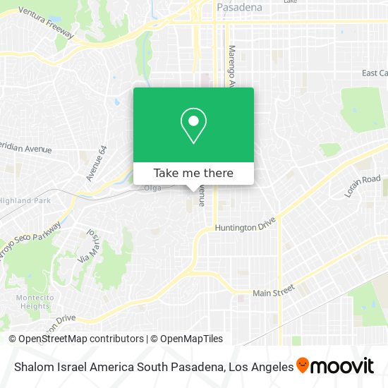 Shalom Israel America South Pasadena map