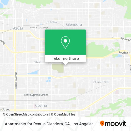 Apartments for Rent in Glendora, CA map