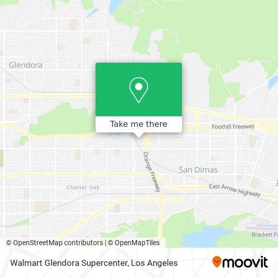 Mapa de Walmart Glendora Supercenter