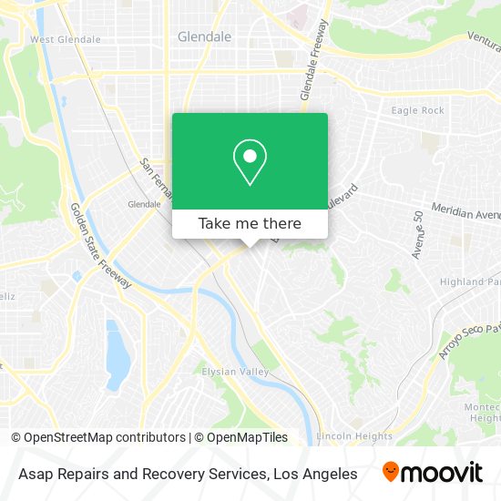 Mapa de Asap Repairs and Recovery Services