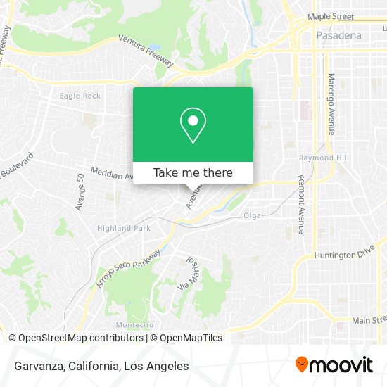Garvanza, California map