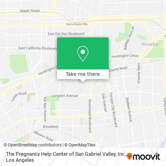 Mapa de The Pregnancy Help Center of San Gabriel Valley, Inc.