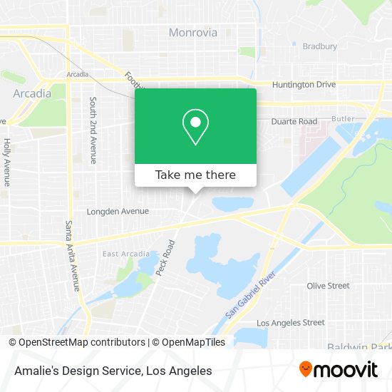 Amalie's Design Service map