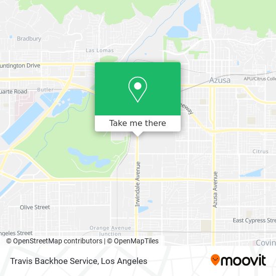 Mapa de Travis Backhoe Service