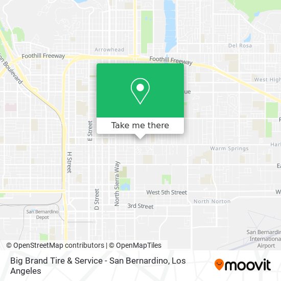 Big Brand Tire & Service - San Bernardino map