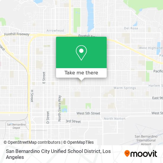 Mapa de San Bernardino City Unified School District