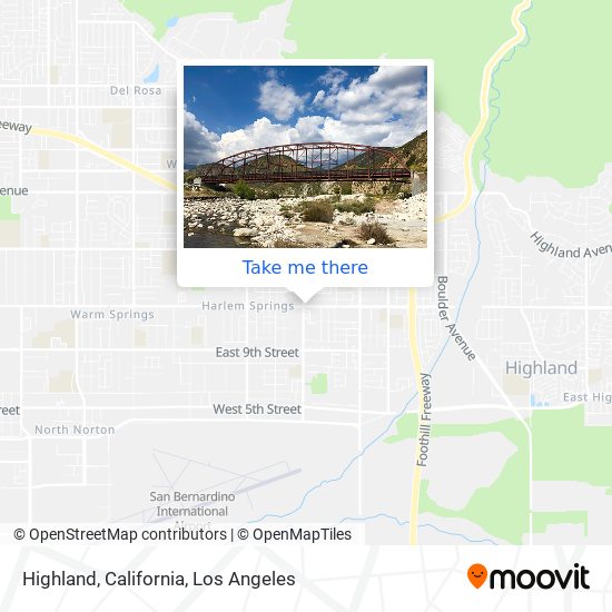 Highland, California map