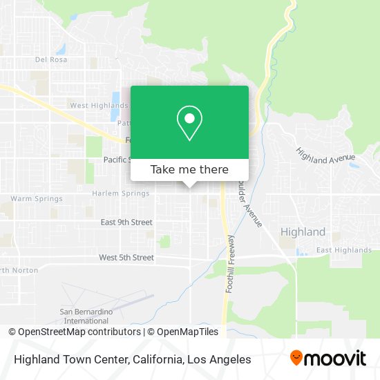 Mapa de Highland Town Center, California