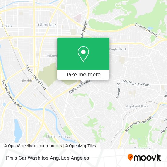 Mapa de Phils Car Wash los Ang