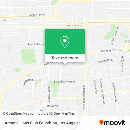 Mapa de Arcadia Lions Club Foundtion