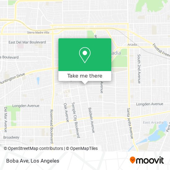 Boba Ave map