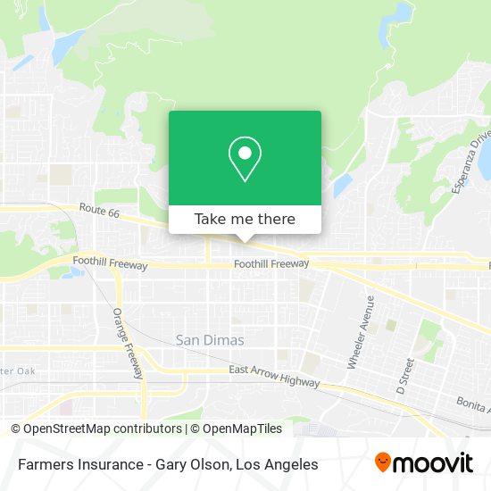 Farmers Insurance - Gary Olson map