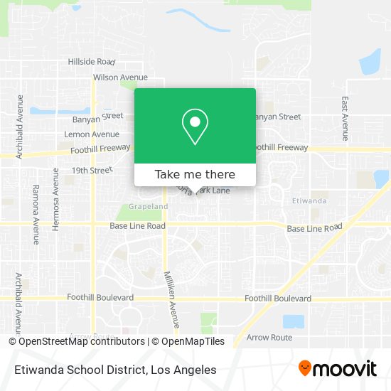 Mapa de Etiwanda School District