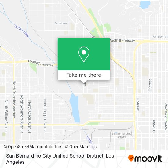 San Bernardino City Unified School District map