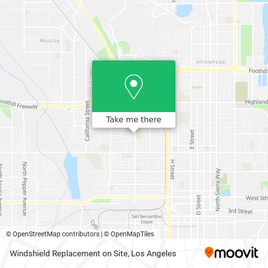 Mapa de Windshield Replacement on Site