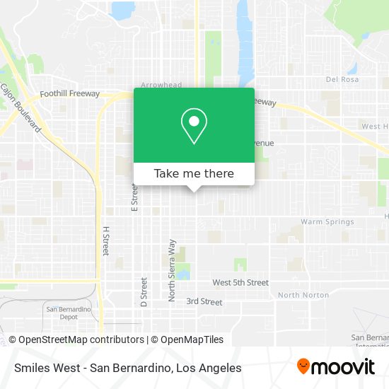 Smiles West - San Bernardino map