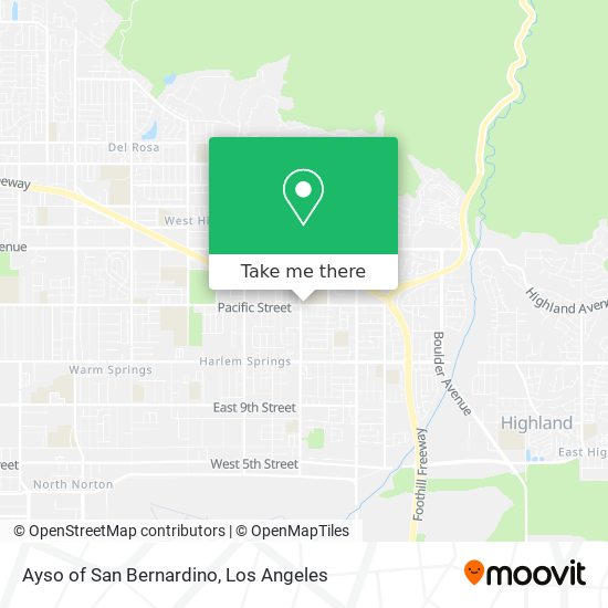 Ayso of San Bernardino map