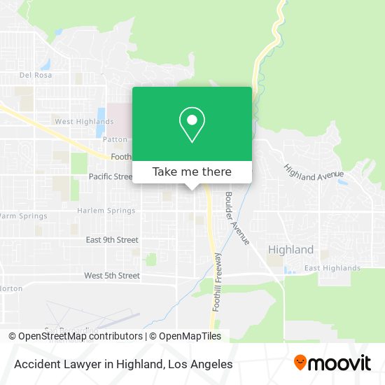 Accident Lawyer in Highland map