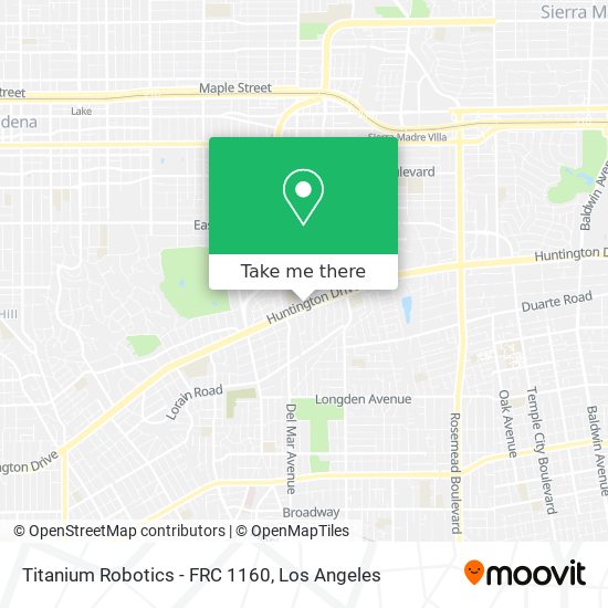 Titanium Robotics - FRC 1160 map