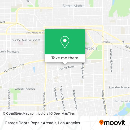 Garage Doors Repair Arcadia map