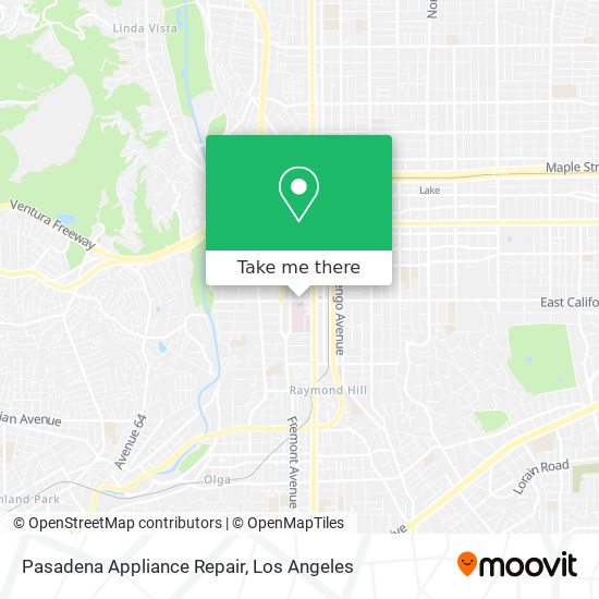 Pasadena Appliance Repair map