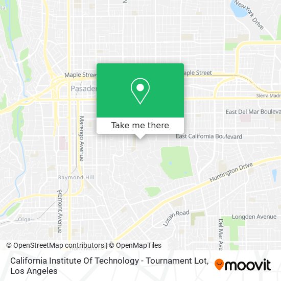 Mapa de California Institute Of Technology - Tournament Lot