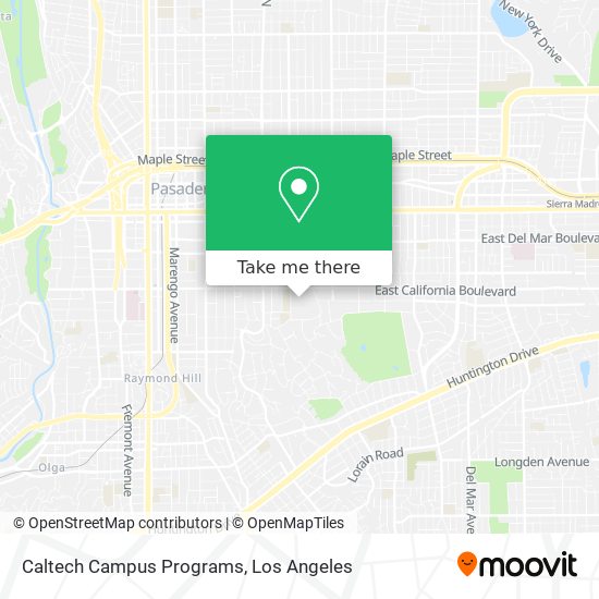 Caltech Campus Programs map