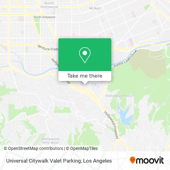 Mapa de Universal Citywalk Valet Parking