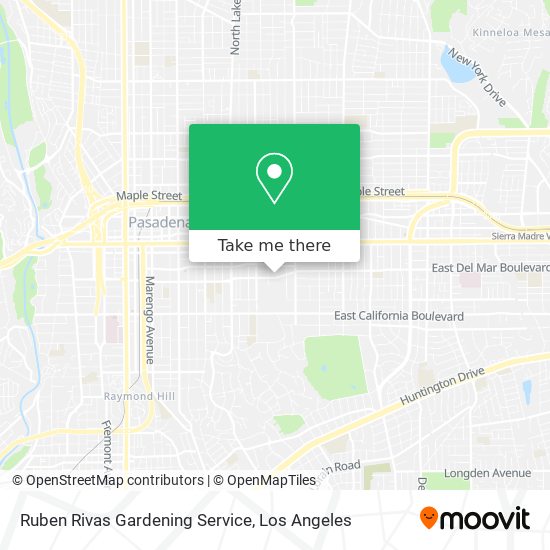 Mapa de Ruben Rivas Gardening Service