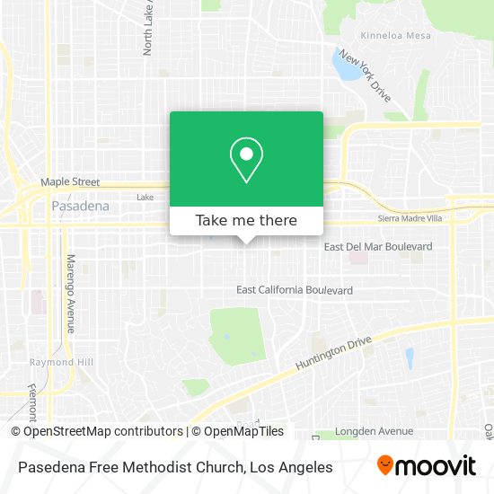 Pasedena Free Methodist Church map