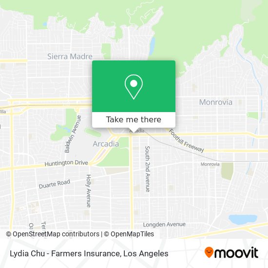 Mapa de Lydia Chu - Farmers Insurance