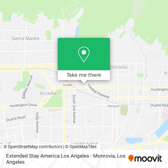 Extended Stay America Los Angeles - Monrovia map