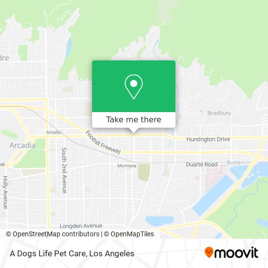 A Dogs Life Pet Care map