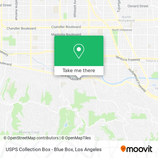 Mapa de USPS Collection Box - Blue Box