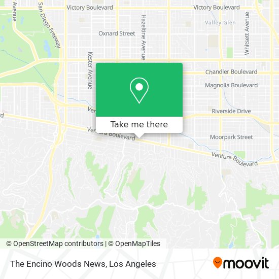 The Encino Woods News map