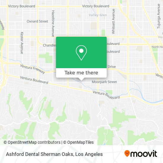 Ashford Dental Sherman Oaks map