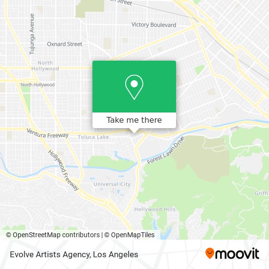 Evolve Artists Agency map