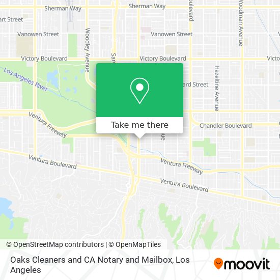 Oaks Cleaners and CA Notary and Mailbox map