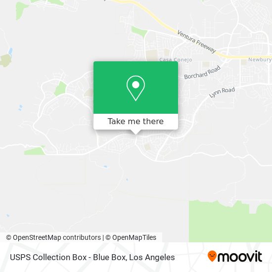 USPS Collection Box - Blue Box map