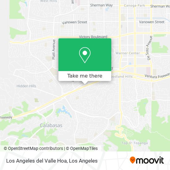 Mapa de Los Angeles del Valle Hoa