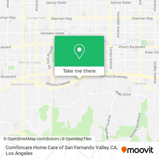 Mapa de Comforcare Home Care of San Fernando Valley, CA