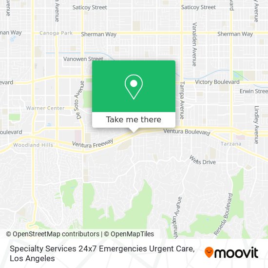 Specialty Services 24x7 Emergencies Urgent Care map