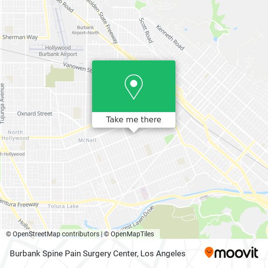 Mapa de Burbank Spine Pain Surgery Center