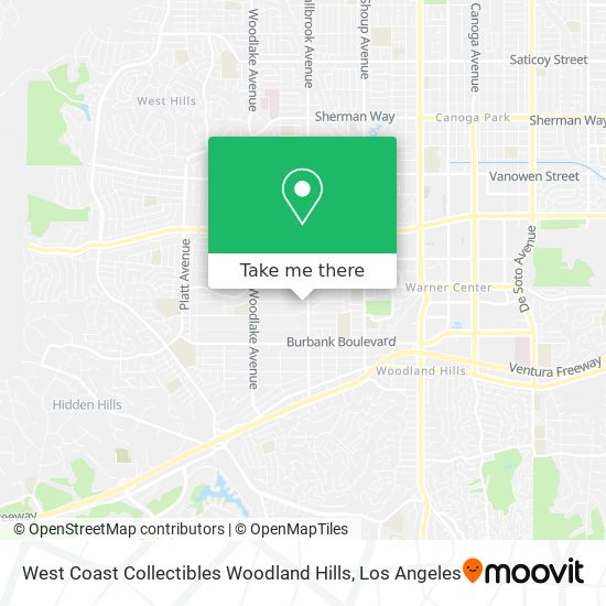 Mapa de West Coast Collectibles Woodland Hills