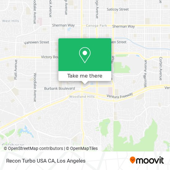 Recon Turbo USA CA map