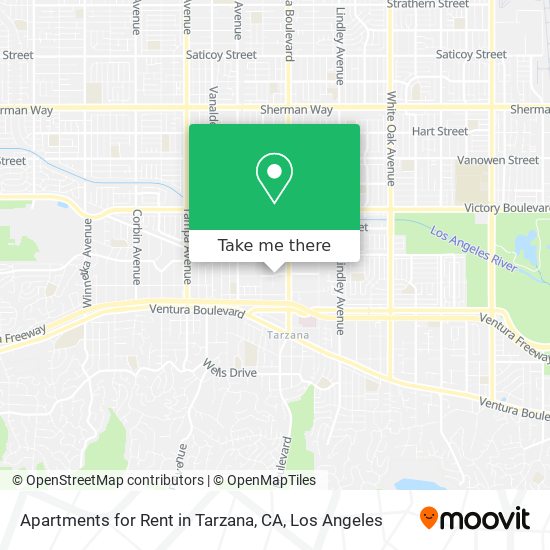 Mapa de Apartments for Rent in Tarzana, CA