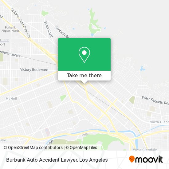 Burbank Auto Accident Lawyer map