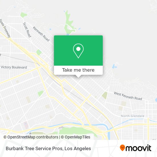 Burbank Tree Service Pros map